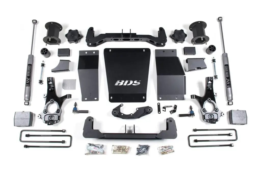 6.5 Inch Lift Kit | Chevy Silverado/GMC Sierra 1500 (2014-2018) 4WD | 4" Block | NX2 Nitro | Aluminum/Stamped Steel Control Arm | BDS Suspension thumbnail 2