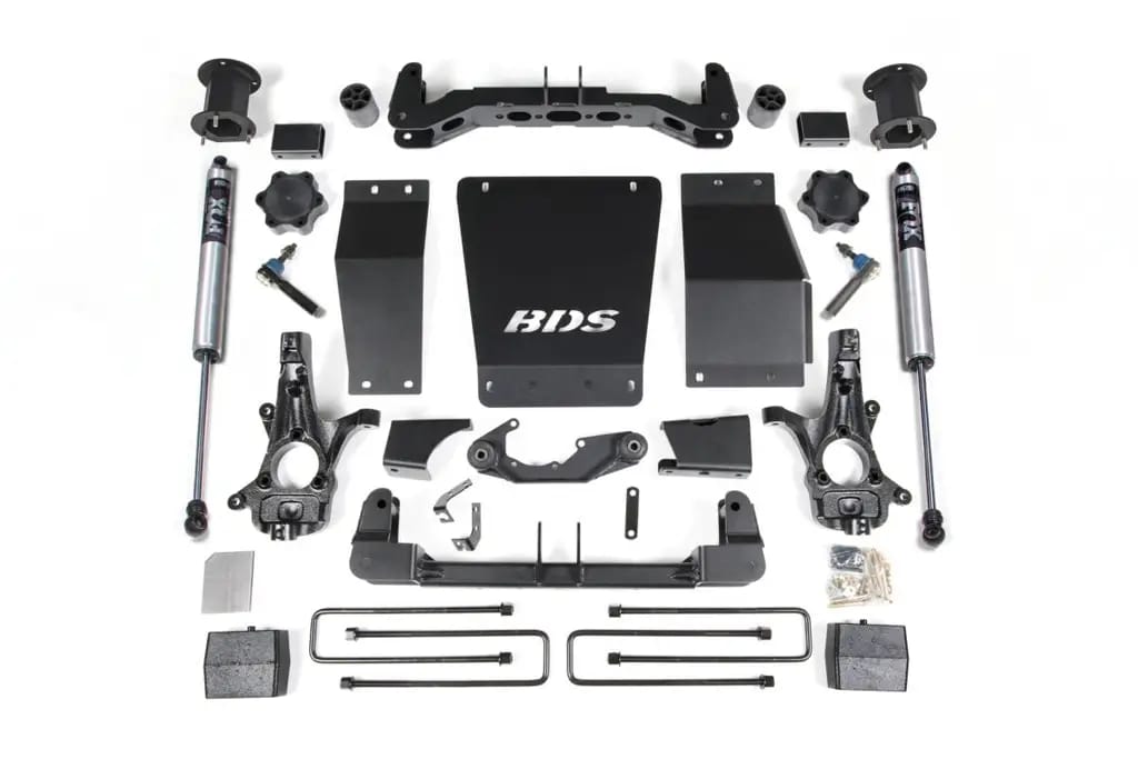 4.5 Inch Lift Kit | 2014-2018 Chevy Silverado & GMC Sierra 1500 4WD | Leaf Springs | NX2 Nitro | Cast Steel Control Arms | BDS Suspension