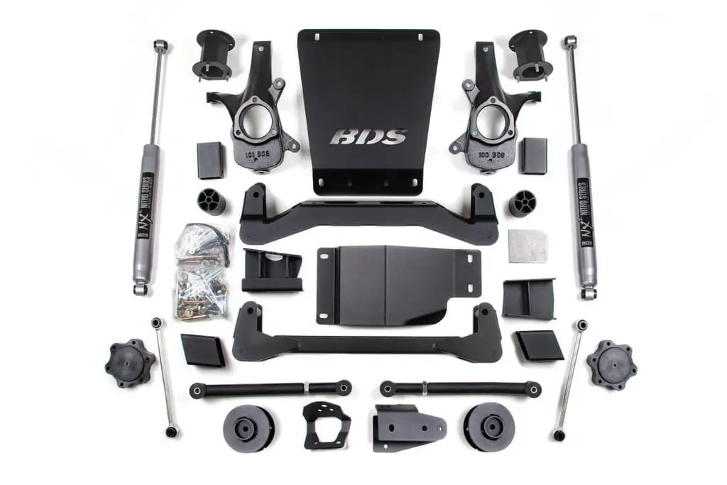 4.5 Inch Lift Kit | 2" Rear Coil Spacer w/ NX2 Nitro Series Shocks | 2007-2014 Chevy/GMC Avalanche, Suburban, Tahoe, Yukon 1500 4WD | BDS Suspension thumbnail 2