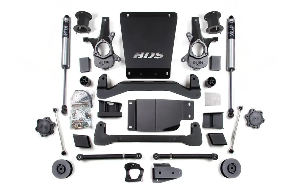 4.5 Inch Lift Kit | 3" Rear Coil Spacer w/ FOX 2.0 Performance Series Shocks | 2007-2014 Chevy/GMC Avalanche, Suburban, Tahoe, Yukon 1500 4WD | BDS Suspension thumbnail 2