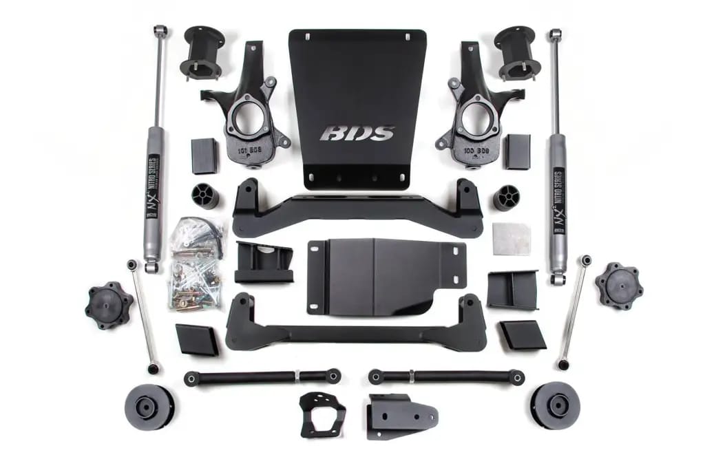 4.5 Inch Lift Kit | 3" Rear Coil Spacer w/ NX2 Nitro Series Shocks | 2007-2014 Chevy/GMC Avalanche, Suburban, Tahoe, Yukon 1500 4WD | BDS Suspension thumbnail 2