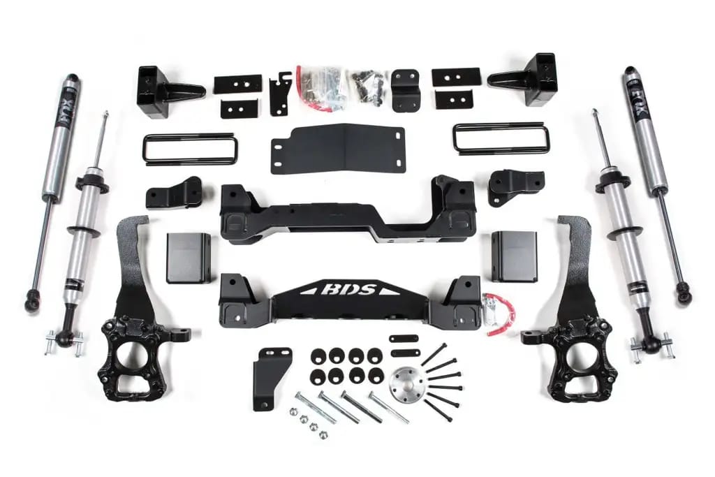 6 Inch Lift Kit | FOX 2.0 Strut | 2014 Ford F150 4WD | 3 Inch Rear Block Kit | BDS Suspension