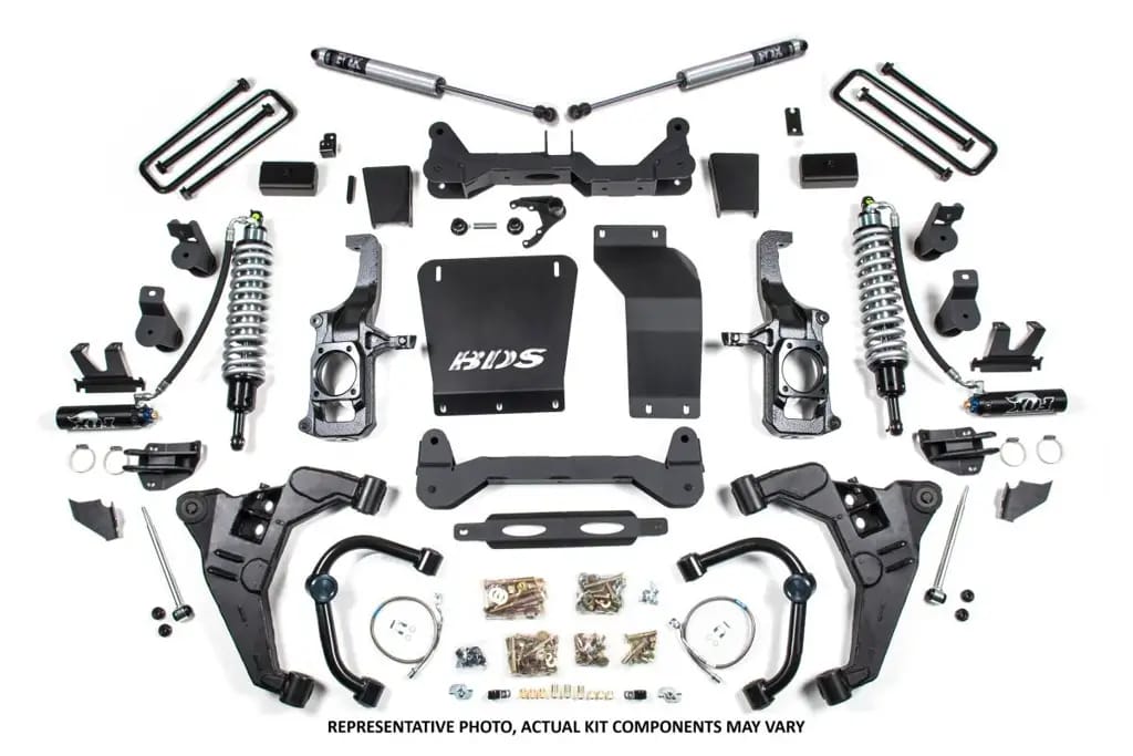 6.5 Inch Lift Kit | FOX 2.5 Coilover Conversion | Chevy Silverado/GMC Sierra 2500HD/3500HD (2011-2019) Diesel | 3" Block No Overload | FOX 2.0 Performance Series Rear | BDS Suspension thumbnail 2