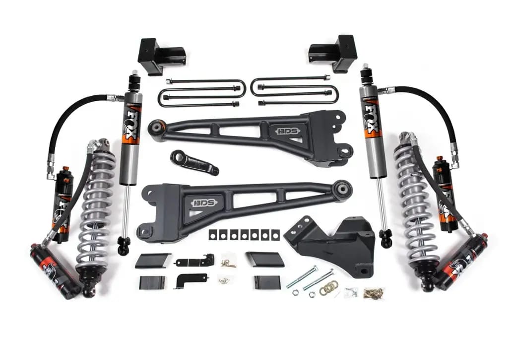 4 Inch Lift Kit w/ Radius Arms | FOX 2.5 Performance Elite Coilover Conversion | Ford F450 Super Duty (2020-2022) 4WD | Rear FOX 2.5 Performance Series | BDS Suspension