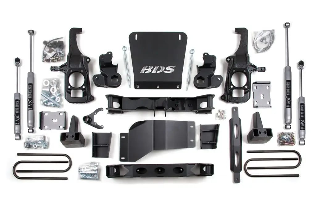 6.5 Inch Lift Kit | 2011-2019 Chevy Silverado/GMC Sierra 2500HD/3500 | 4" Rear Block Kit | NX2 Nitro Series | BDS Suspension thumbnail 2