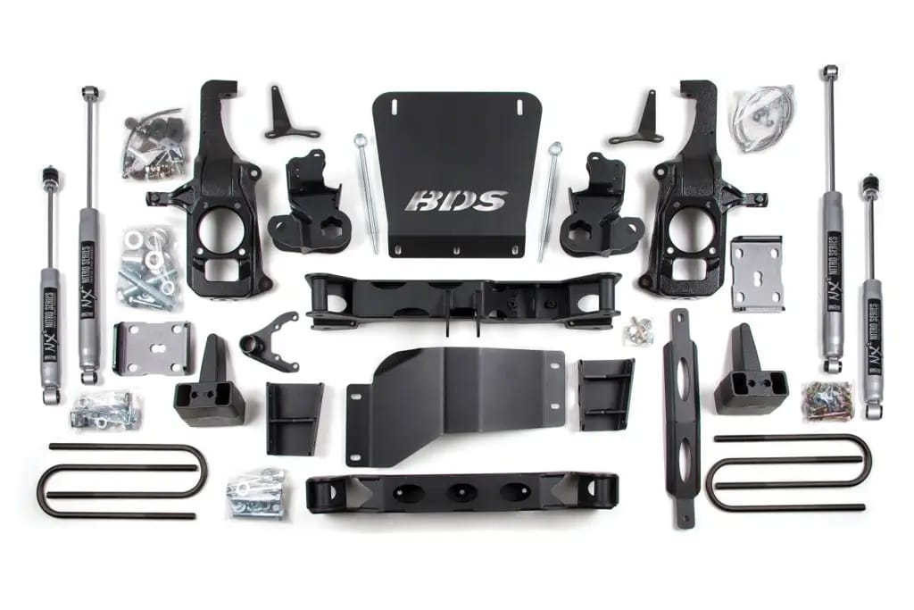 6.5 Inch Lift Kit | 2011-2019 Chevy Silverado/GMC Sierra 2500HD/3500 | 5" Rear Block Kit w/o Overload | NX2 Nitro Series | BDS Suspension thumbnail 2