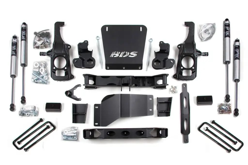 6.5 Inch Lift Kit | 2011-2019 Chevy Silverado/GMC Sierra 2500HD/3500 | 3" Rear Block Kit w/ Overload | FOX 2.0 Performance Series | BDS Suspension thumbnail 2