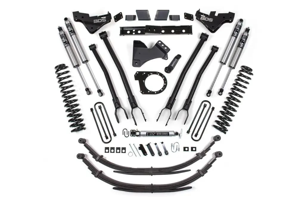 7 Inch Lift Kit w/ 4-Link | Ford F250/F350 Super Duty (2023-2026) 4WD Diesel | Leaf Springs | FOX 2.5 Performance Series HTO | BDS Suspension thumbnail 2