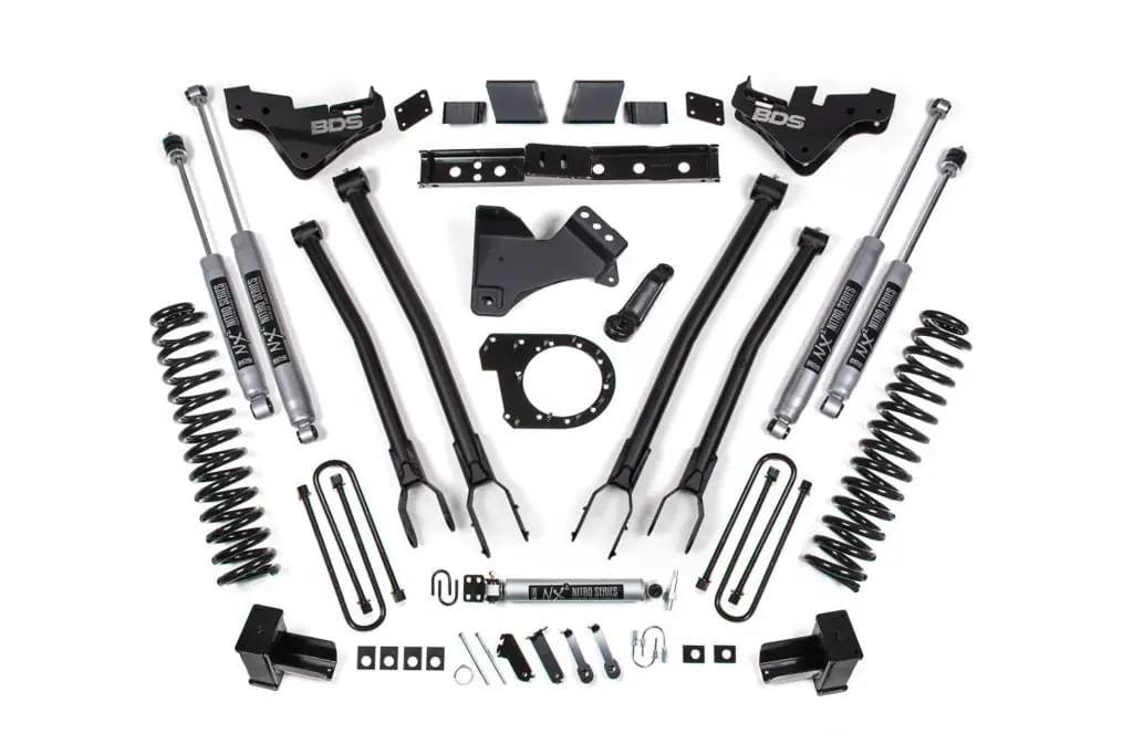 7 Inch 4-Link Lift Kit | Ford F350 Super Duty DRW (2023-2026) Diesel 4WD | NX2 Nitro Series Shocks | BDS Suspension