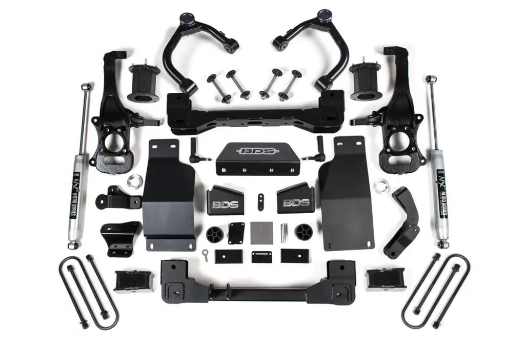 4 Inch Lift Kit | Chevy Silverado & GMC Sierra 1500 (2025-2026) 4WD Diesel | FOX 2.0 Rear / Strut Spacer Front | BDS Suspension