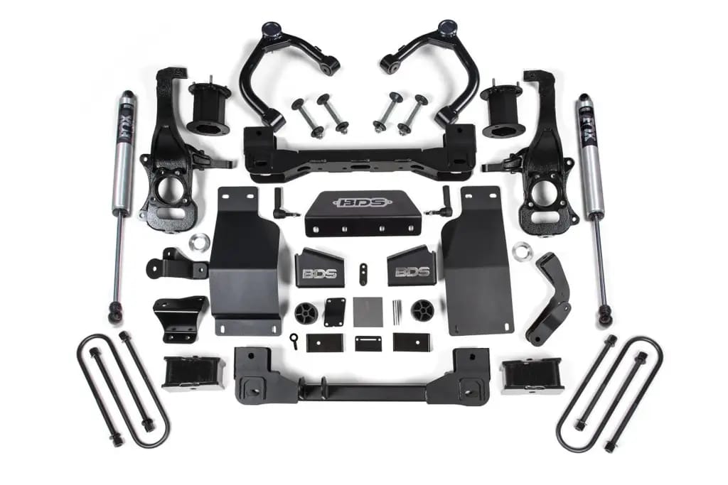 4 Inch Lift Kit | Chevy Silverado & GMC Sierra 1500 (2025-2026) 4WD Diesel | FOX 2.0 Rear / Strut Spacer Front | BDS Suspension thumbnail 2