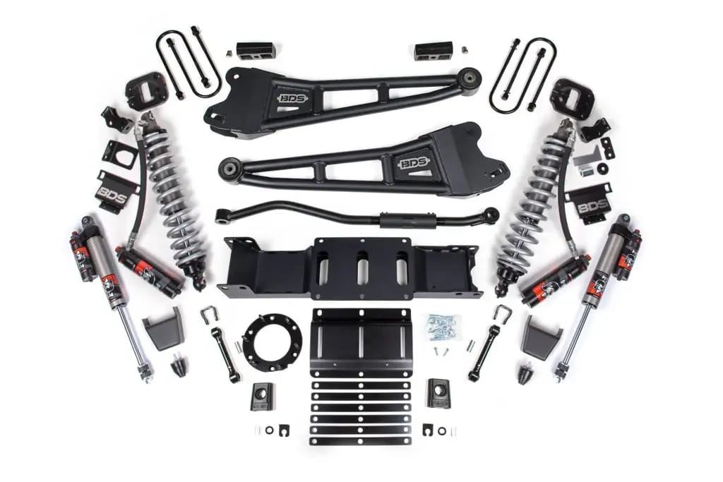 3 Inch Lift Kit w/ Radius Arm & FOX 2.5 Coilover Conversion | Ram 3500 4WD Diesel (2019-2024) | 2in Block w/ Overload | Rubber Bump Stop | 6-Bolt | BDS Suspension