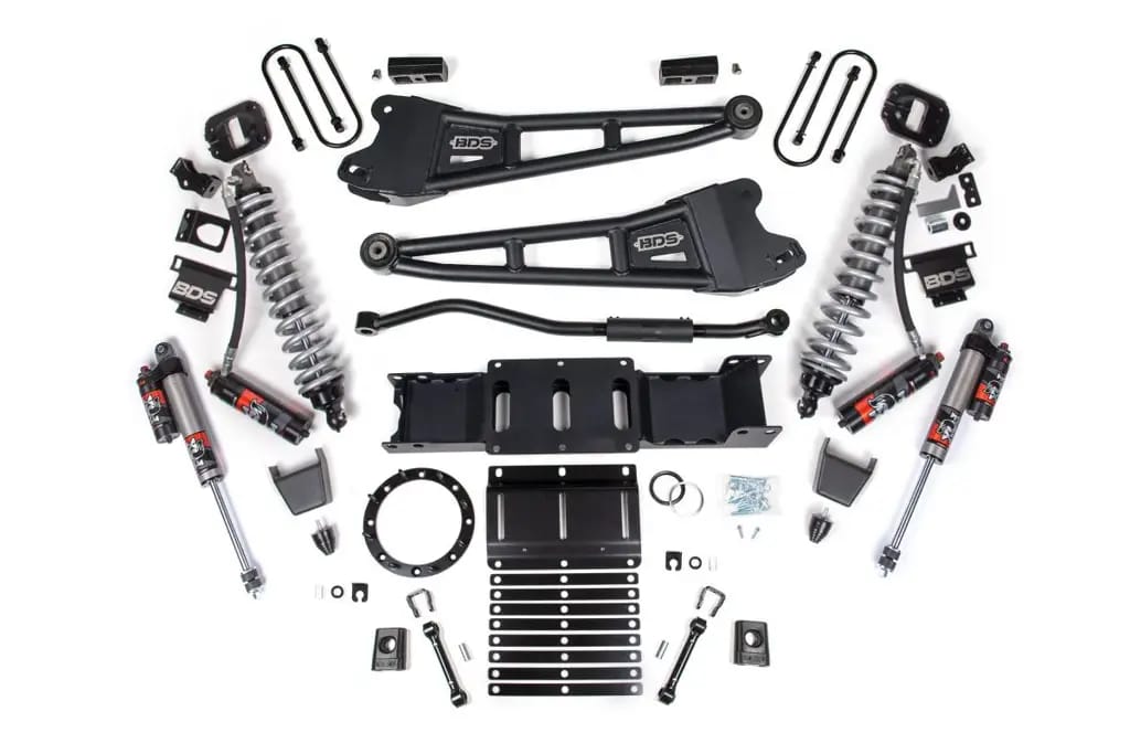 3 Inch Lift Kit w/ Radius Arm & FOX 2.5 Coilover Conversion | Ram 3500 4WD Diesel (2019-2024) | 2in Block w/o Overload | Rubber Bump Stop | 8-Bolt | BDS Suspension thumbnail 2