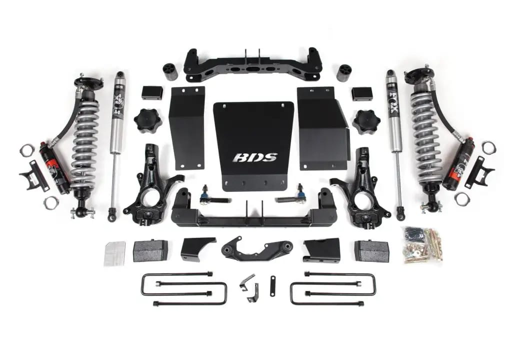 4 Inch Lift Kit | Block Kit | FOX 2.5 Performance Elite Coilover | Cast Steel Control Arms | Chevy Silverado / GMC Sierra 1500 (2014-2018) 4WD | BDS Suspension