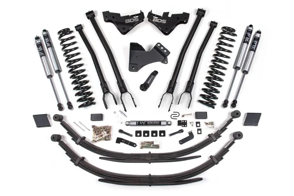 5 Inch Lift Kit w/ 4-Link | Ford F250/F350 Super Duty (2023-2026) 4WD Diesel | Leaf Springs | FOX 2.0 Performance Series | BDS Suspension thumbnail 2
