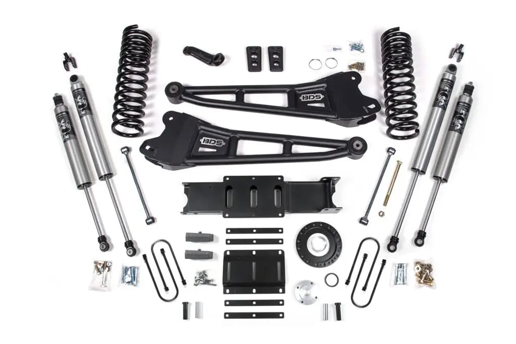6 Inch Lift Kit w/ Radius Arms | Ram 3500 4WD Diesel (2013-2018) | 4 Inch Block | 8-Bolt | FOX 2.5 Performance Series HTO | BDS Suspension thumbnail 2