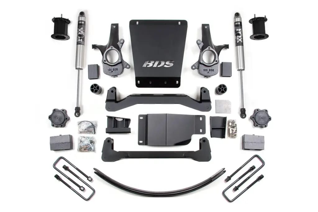 6 Inch Lift Kit | 2007-2013 Chevy Silverado / GMC Sierra 1500 4WD | Block Kit & Add-A-Leaf w/ FOX 2.0 Performance Series Shocks | BDS Suspension thumbnail 2