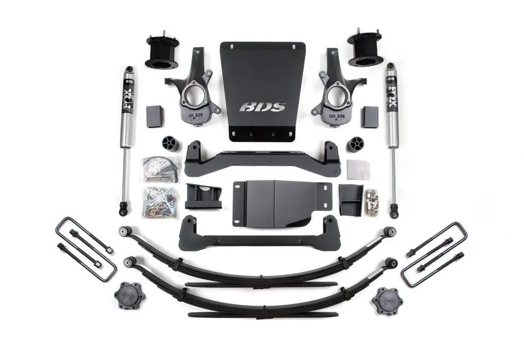 4.5 Inch Lift Kit | 2007-2013 Chevy Silverado / GMC Sierra 1500 4WD | Leaf Springs w/ FOX 2.0 Performance Series Shocks | BDS Suspension thumbnail 2