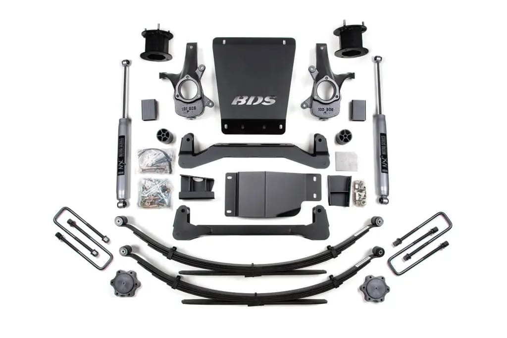 4.5 Inch Lift Kit | 2007-2013 Chevy Silverado / GMC Sierra 1500 4WD | Leaf Springs w/ NX2 Nitro Series Shocks | BDS Suspension thumbnail 2