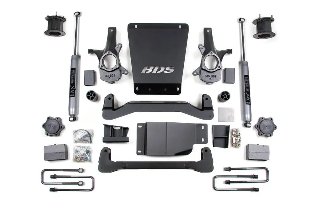 4.5 Inch Lift Kit | 2007-2013 Chevy Silverado / GMC Sierra 1500 4WD | Block Kit w/ NX2 Nitro Series Shocks | BDS Suspension