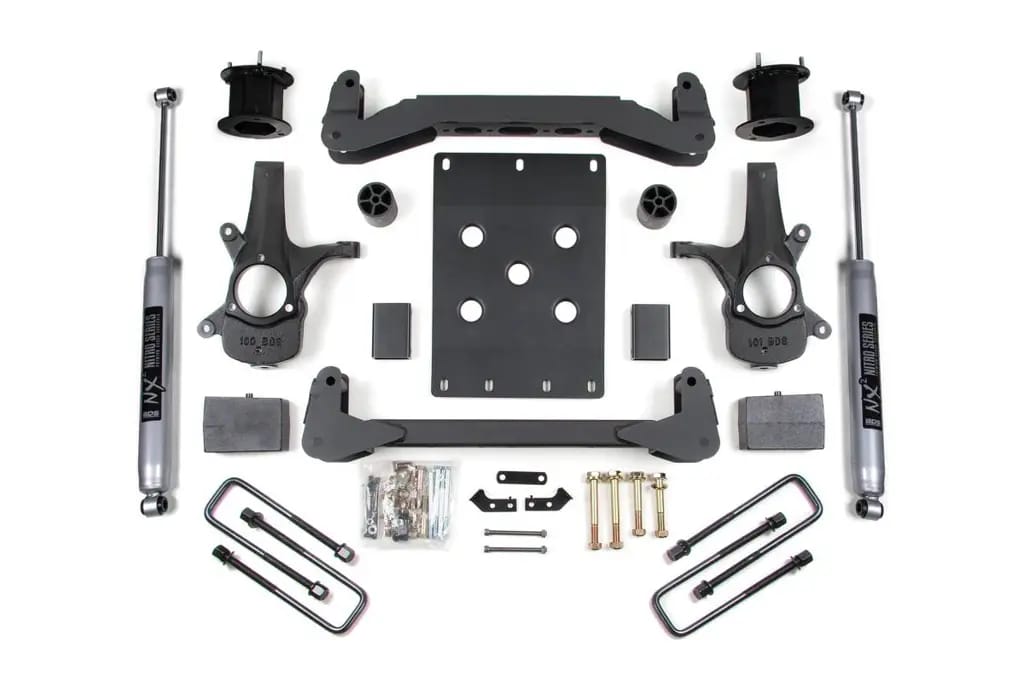 4.5 Inch Lift Kit | 2007-2013 Chevy Silverado / GMC Sierra 1500 2WD | Block Kit w/ FOX 2.0 Performance Series Shocks | BDS Suspension