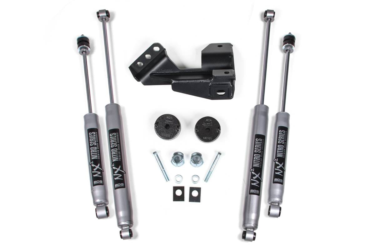 2 Inch Leveling Kit | Coil Spacer | Ford F250/F350 Super Duty (2017-2019) 4WD | w/ FOX 2.0 Performance Series Shocks | BDS Suspension
