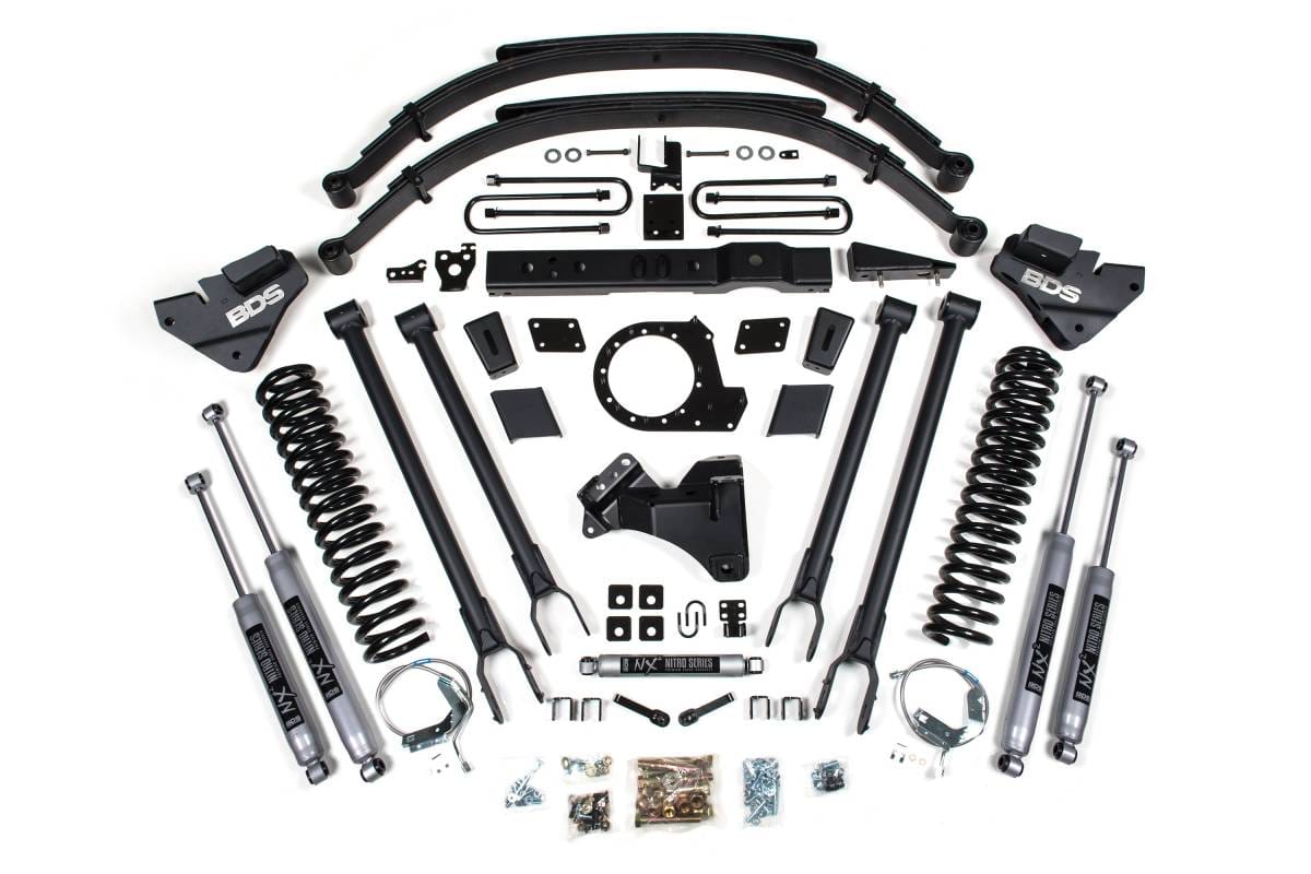 8 Inch 4-Link Conversion Lift Kit | Ford F250/F350 Super Duty (2017-2019) 4WD Diesel | w/ FOX 2.0 Performance Series Shocks | BDS Suspension