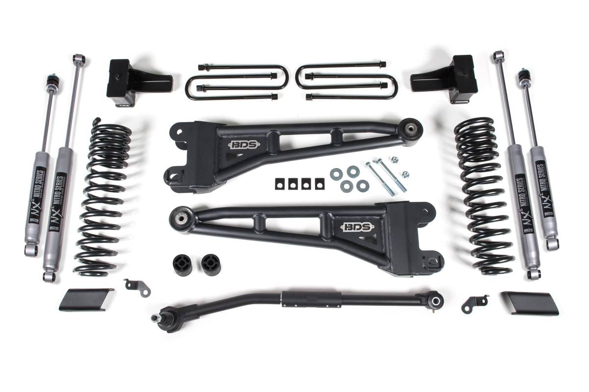 2.5 Inch Lift Kit w/ Radius Arm | Ford F250/F350 Super Duty (2017-2019) 4WD Diesel | NX2 Nitro Series Shocks | BDS Suspension
