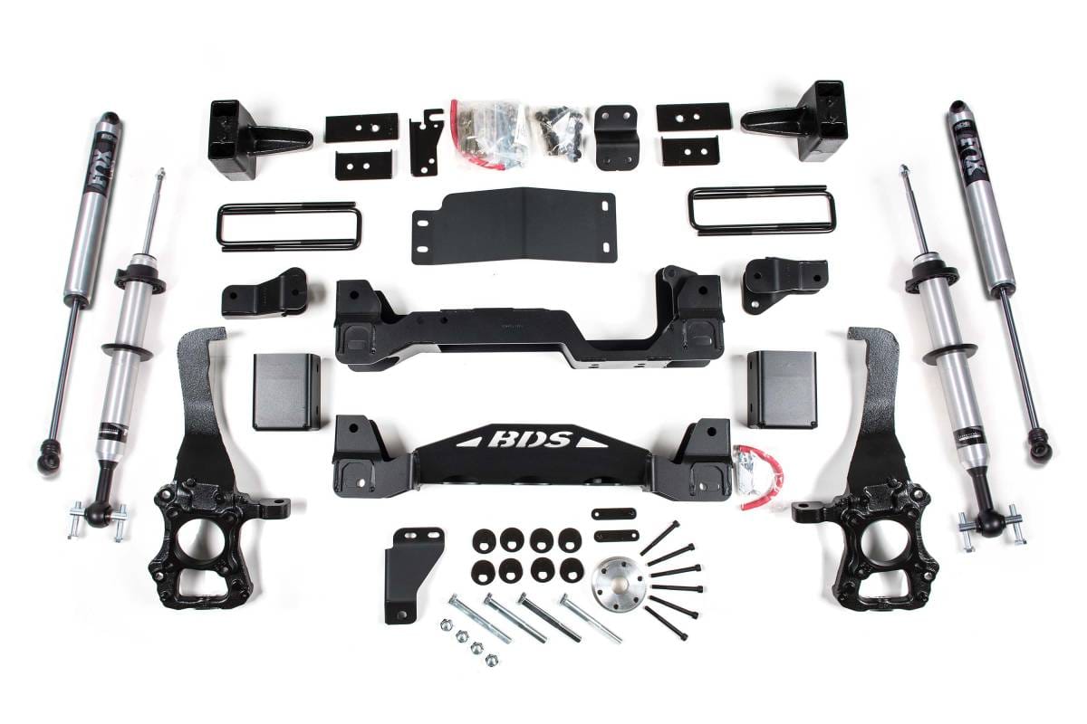 6 Inch Lift Kit | FOX 2.0 IFP Strut | Ford F150 (2015-2020) 4WD | 4 Inch Rear Block Kit | BDS Suspension