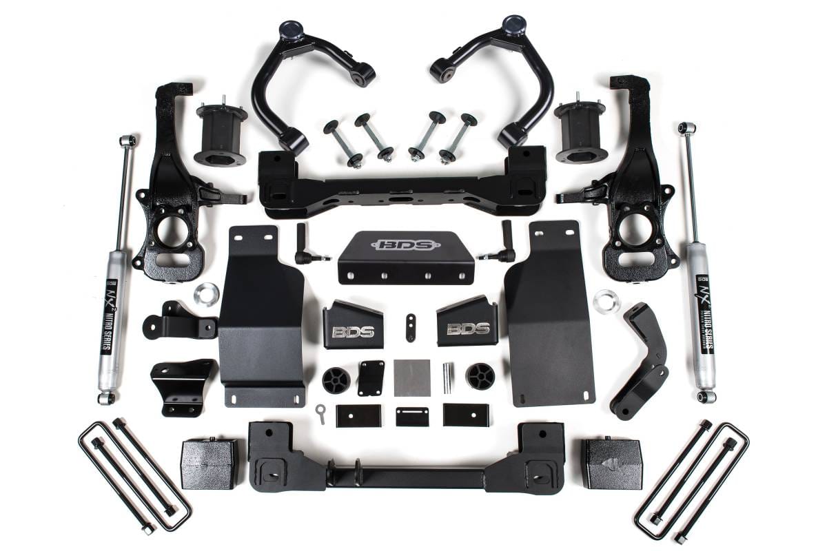 6 Inch Lift Kit | Chevy Silverado & GMC Sierra 1500 4WD Diesel (2019-2026) | NX2 Nitro Rear / Strut Spacer Front | BDS Suspension