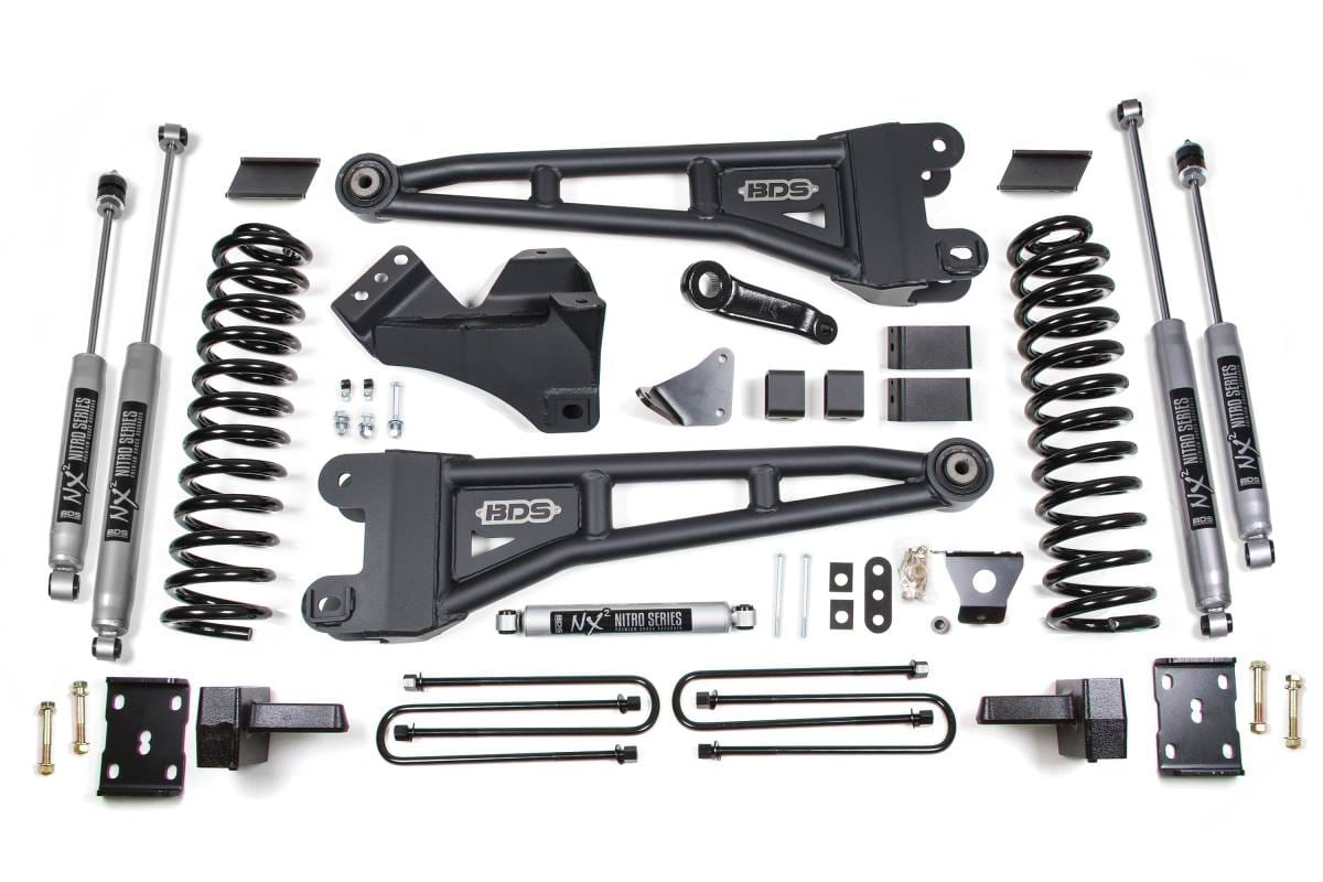 6 Inch Lift Kit w/ Radius Arm | Ford F250/F350 Super Duty (2008-2010) 4WD Diesel | Block Kit With Factory Overload | FOX 2.0 Performance Series | BDS Suspension