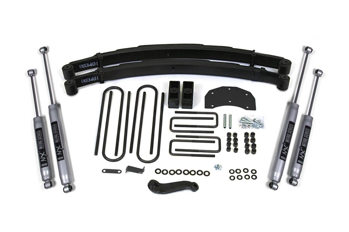 4 Inch Lift Kit | 1980-1996 Ford F350 Monobeam 4WD | w/ FOX 2.0 Performance Series Shocks | BDS Suspension