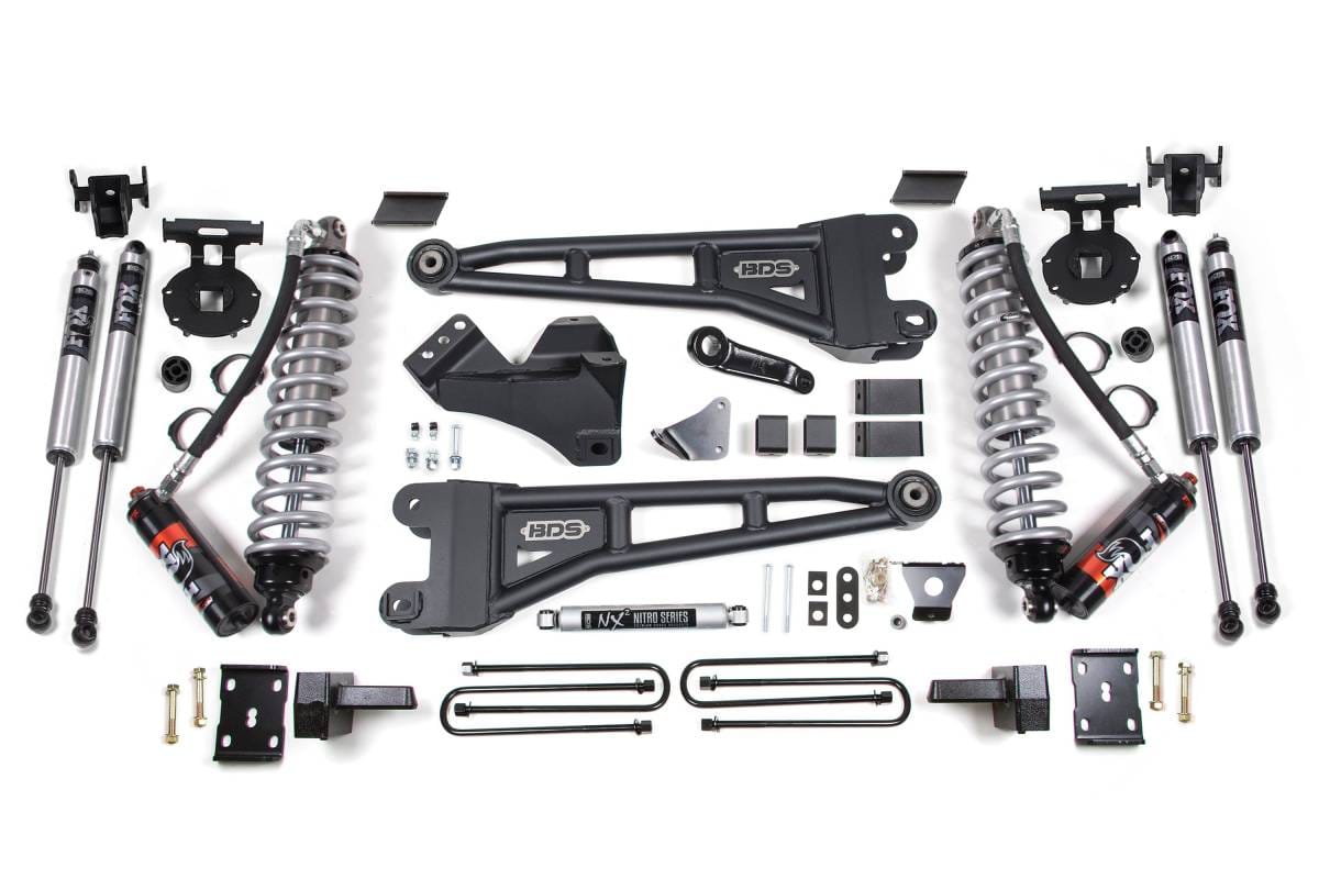 6 Inch Lift Kit w/ Radius Arm & FOX 2.5 PE Coil-Over | Ford F250/F350 Super Duty (2008-2010) 4WD Diesel | Block Kit Without Factory Overload | BDS Suspension