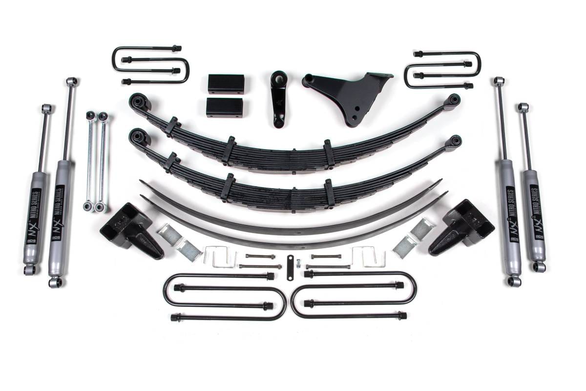 6 Inch Lift Kit | 1999-2004 Ford F250/F350 Super Duty 4WD | Square U-Bolts Mfg Prior to 2-28-99 | Block Kit w/o Factory Overload | NX2 Nitro Series | BDS Suspension
