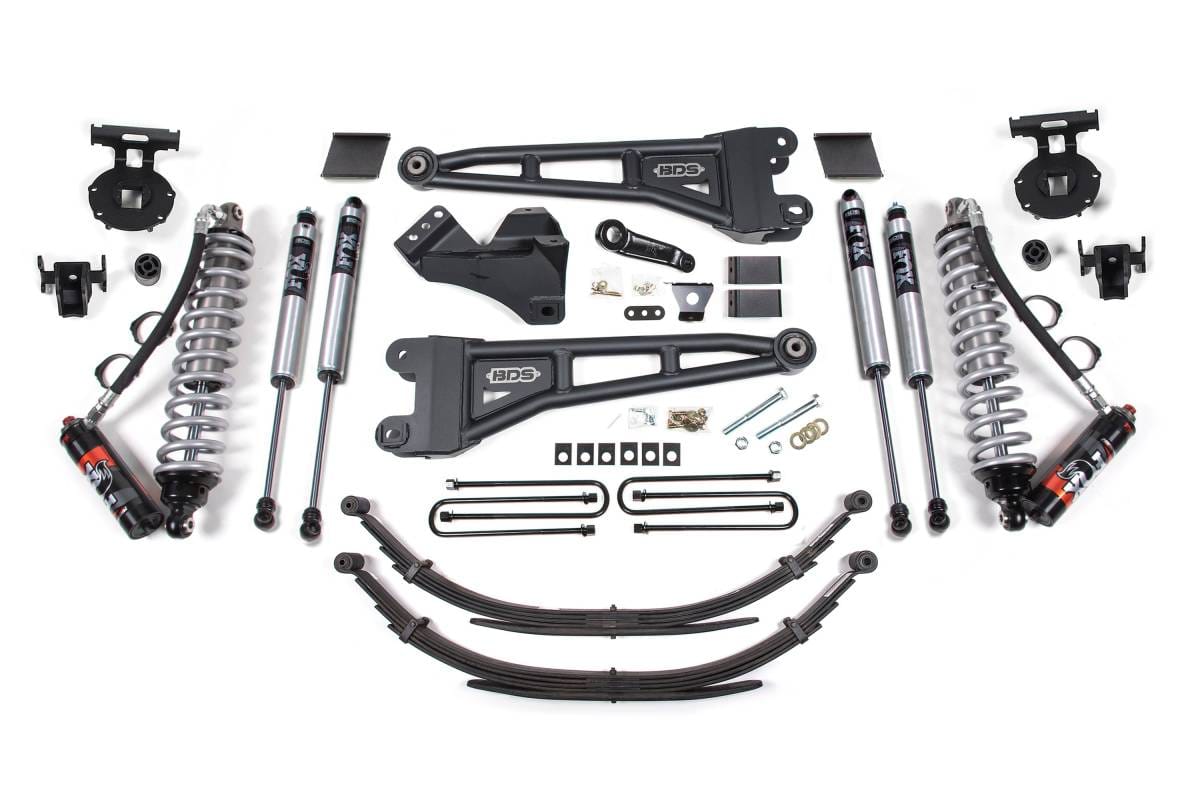 6 Inch Lift Kit w/ Radius Arm | FOX 2.5 Performance Elite Coil-Over Conversion | Ford F250/F350 Super Duty (2011-2016) 4WD Diesel | Factory 3 Inch Rear Blocks | BDS Suspension