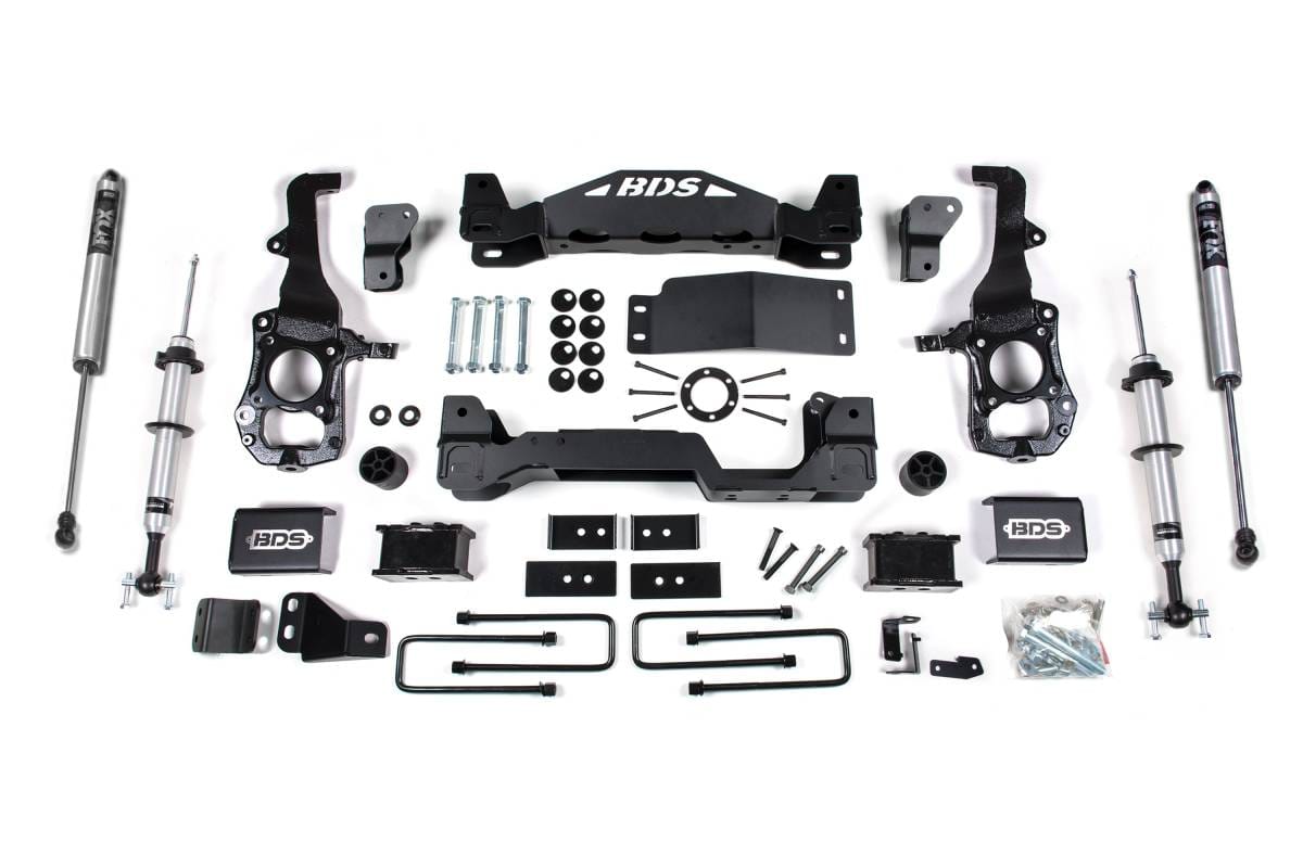 4 Inch Lift Kit | FOX 2.0 Strut | 2 Inch Rear Block | Ford F150 2021-2026 4WD | BDS Suspension
