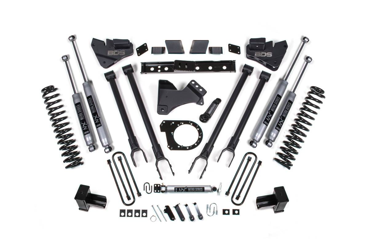 6 Inch Lift Kit | 4-Link Conversion | Ford F250/F350 Super Duty (2017-2019) 4WD Diesel | Rear Leaf Springs | FOX 2.5 Performance Elite | BDS Suspension