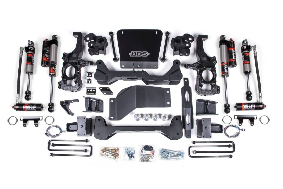 6.5 Inch Lift Kit | FOX 2.5 Performance Elite | Chevy Silverado/GMC Sierra 2500HD/3500HD (2020-2026) 4WD | 6 Inch Block Kit Without Overload | BDS Suspension