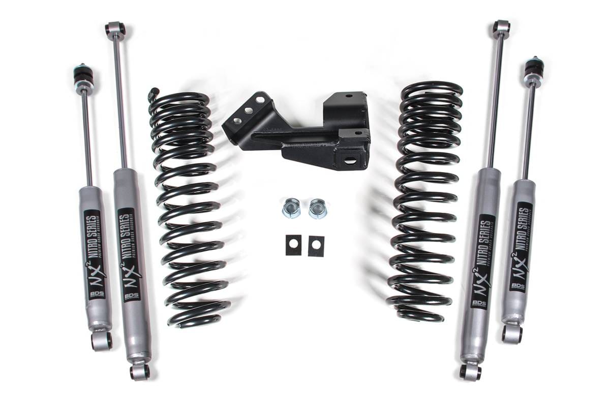 1-2 Inch Leveling Kit | Performance Spring | Ford F250/F350 Super Duty (2017-2026) 4WD | w/ FOX 2.0 Performance Series Shocks | BDS Suspension