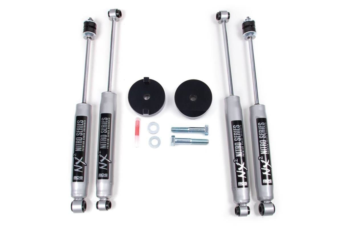1 Inch Leveling Kit | Coil Spacer | Ford F250/F350 Super Duty (2005-2016) 4WD | w/ FOX 2.0 Performance Series Shocks | BDS Suspension
