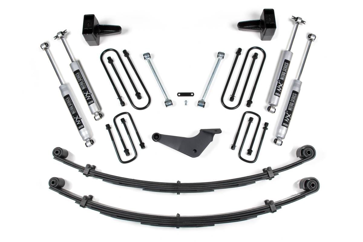 4 Inch Lift Kit | 1999-2004 Ford F250/F350 Super Duty 4WD | Radius U-Bolt | w/o Factory Overload | NX2 Nitro Series | BDS Suspension