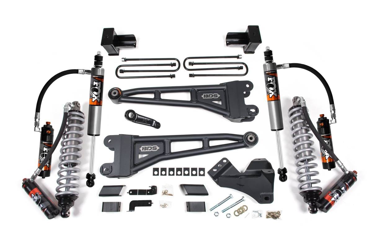 4 Inch Lift Kit w/ Radius Arms | FOX 2.5 Performance Elite Coilover Conversion | Ford F450 Super Duty (2020-2022) 4WD | Rear FOX 2.5 Performance Elite | BDS Suspension