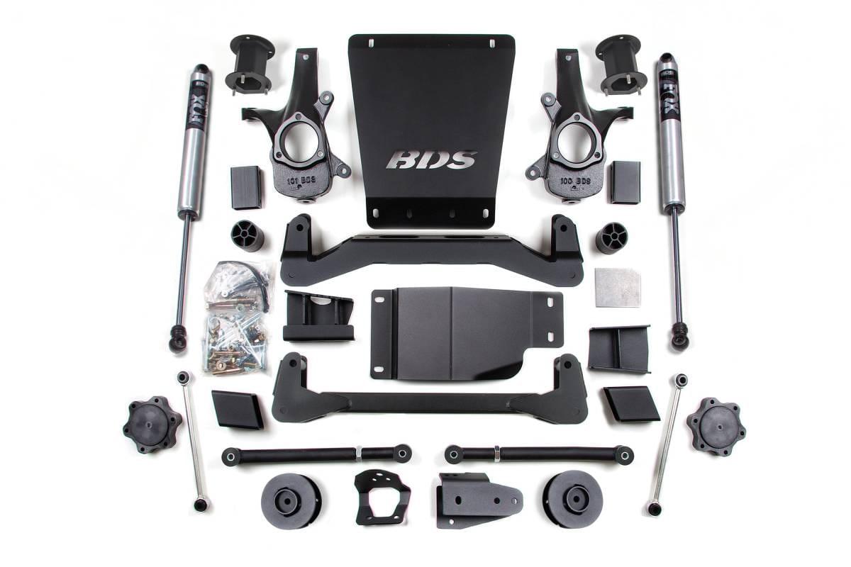 4.5 Inch Lift Kit | 3" Rear Coil Spacer w/ NX2 Nitro Series Shocks | 2007-2014 Chevy/GMC Avalanche, Suburban, Tahoe, Yukon 1500 4WD | BDS Suspension