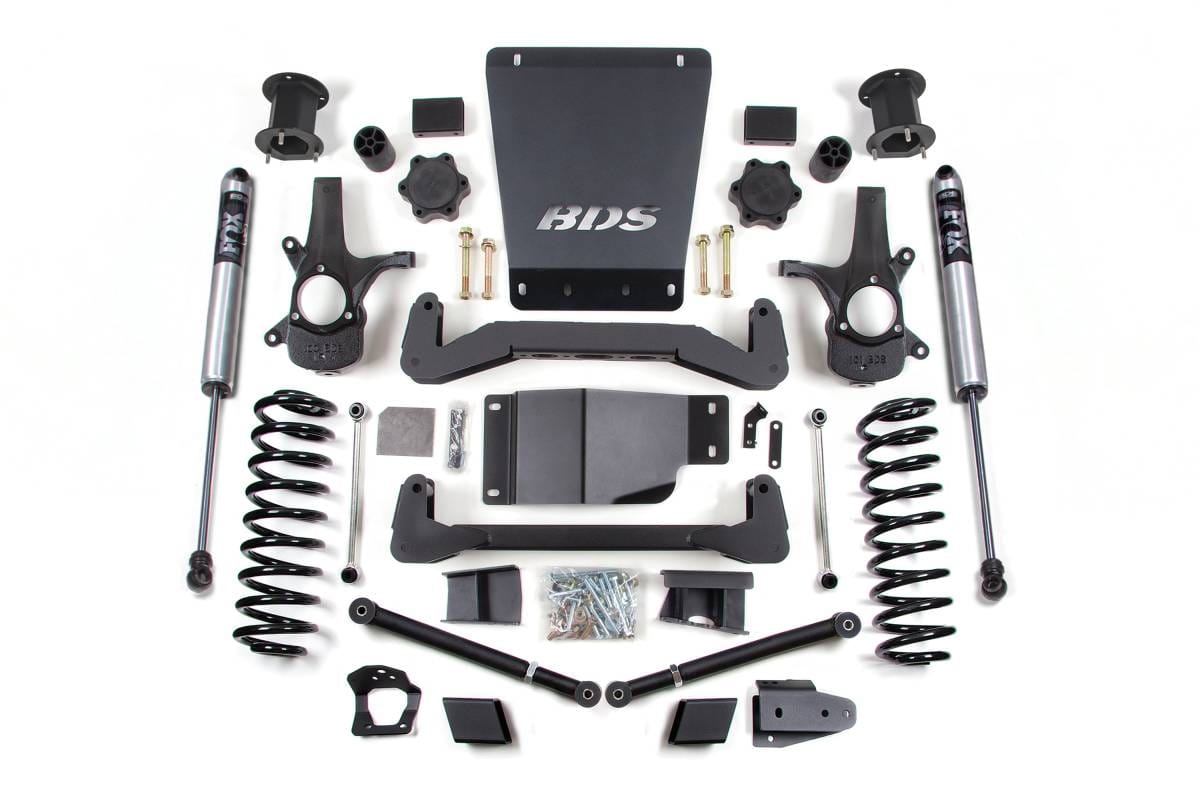 6.5 Inch Lift Kit | 2007-2014 Chevy/GMC Avalanche, Suburban, Tahoe & Yukon 1500 4WD | w/ FOX 2.0 Performance Series Rear Shocks | BDS Suspension
