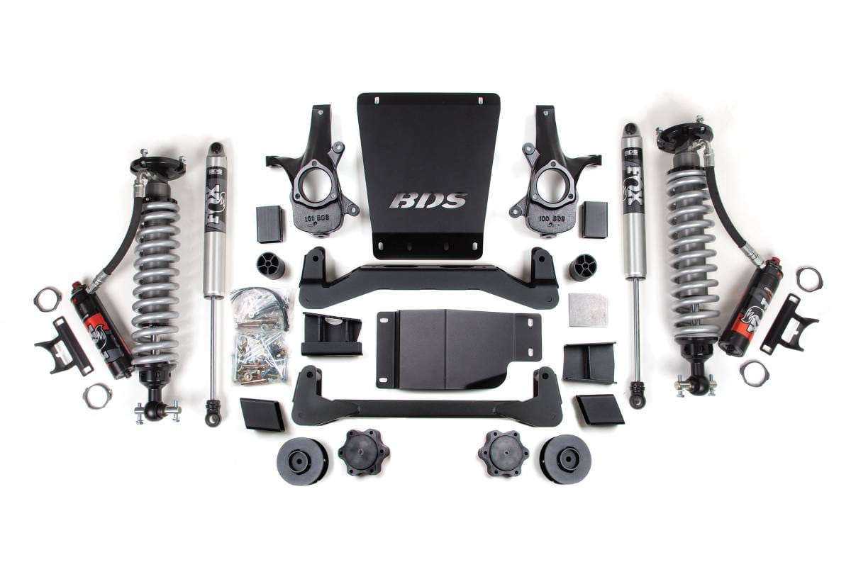 4 Inch Lift Kit | FOX 2.5 Performance Elite Coil-Over | 2007-2014 Chevy/GMC Avalanche, Suburban, Tahoe, Yukon 1500 4WD | 3 Inch Rear Coil Spacer | BDS Suspension