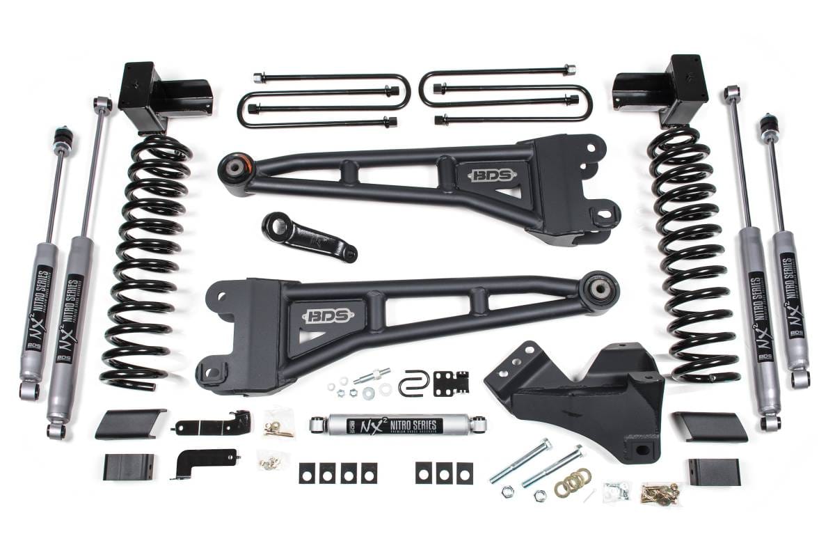 5 Inch Lift Kit w/ Radius Arm | Ford F350 Super Duty DRW (2023-2026) 4WD Gas | FOX 2.5 Performance Series HTO Shocks | BDS Suspension