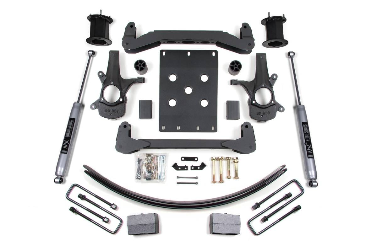 6 Inch Lift Kit | Chevy Silverado & GMC Sierra 1500 2WD (2007-2013) | Leaf Springs | NX2 Nitro Series | BDS Suspension
