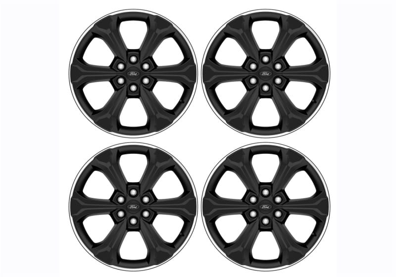 Ford Racing 2024 F-150 22in Wheel Kit - Black w/Machined Face