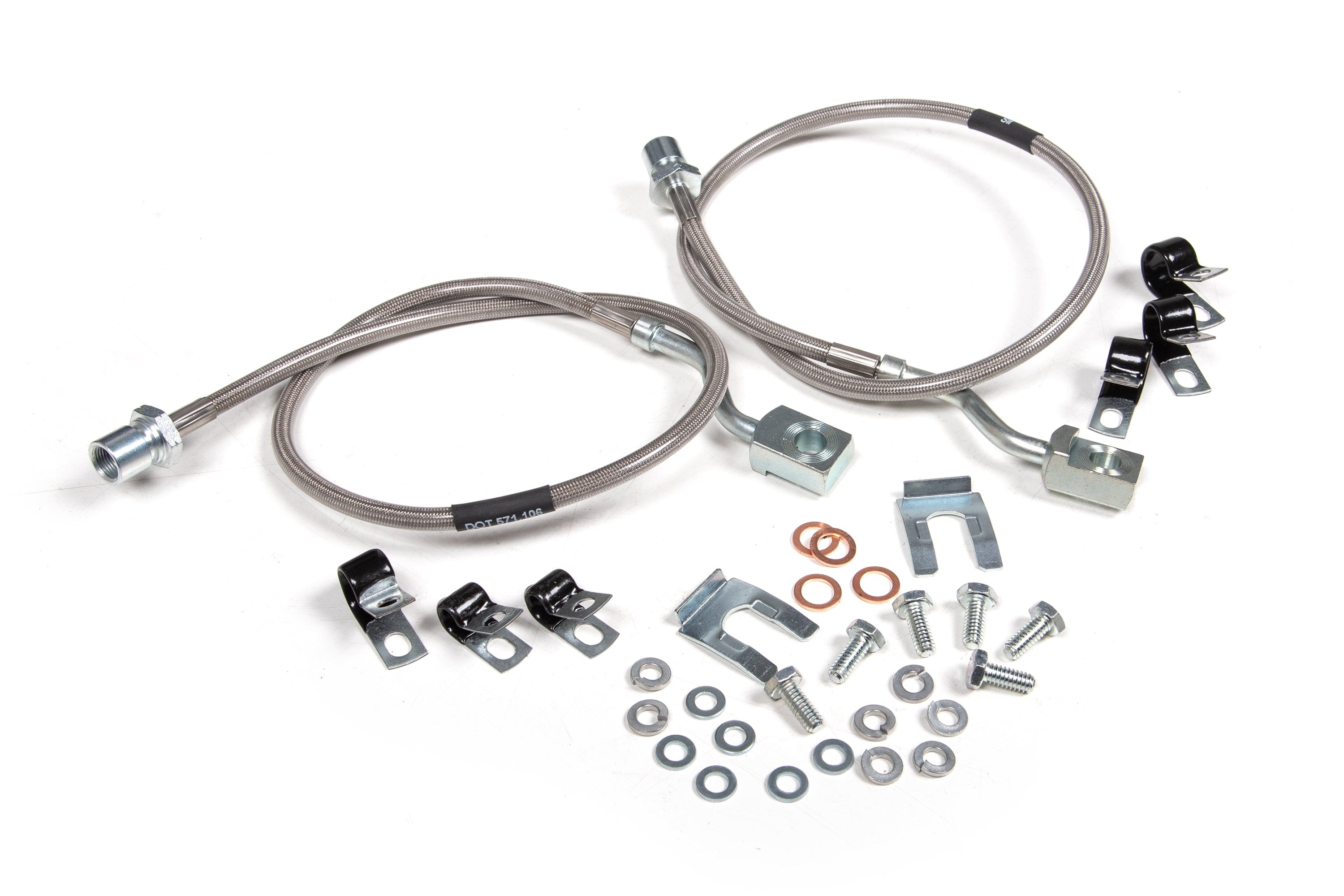 Front Brake Line Set | Stainless Steel Braided | 6 Inch Lift | 2011-2026 Chevy Silverado & GMC Sierra 2500HD/3500HD | BDS Suspension