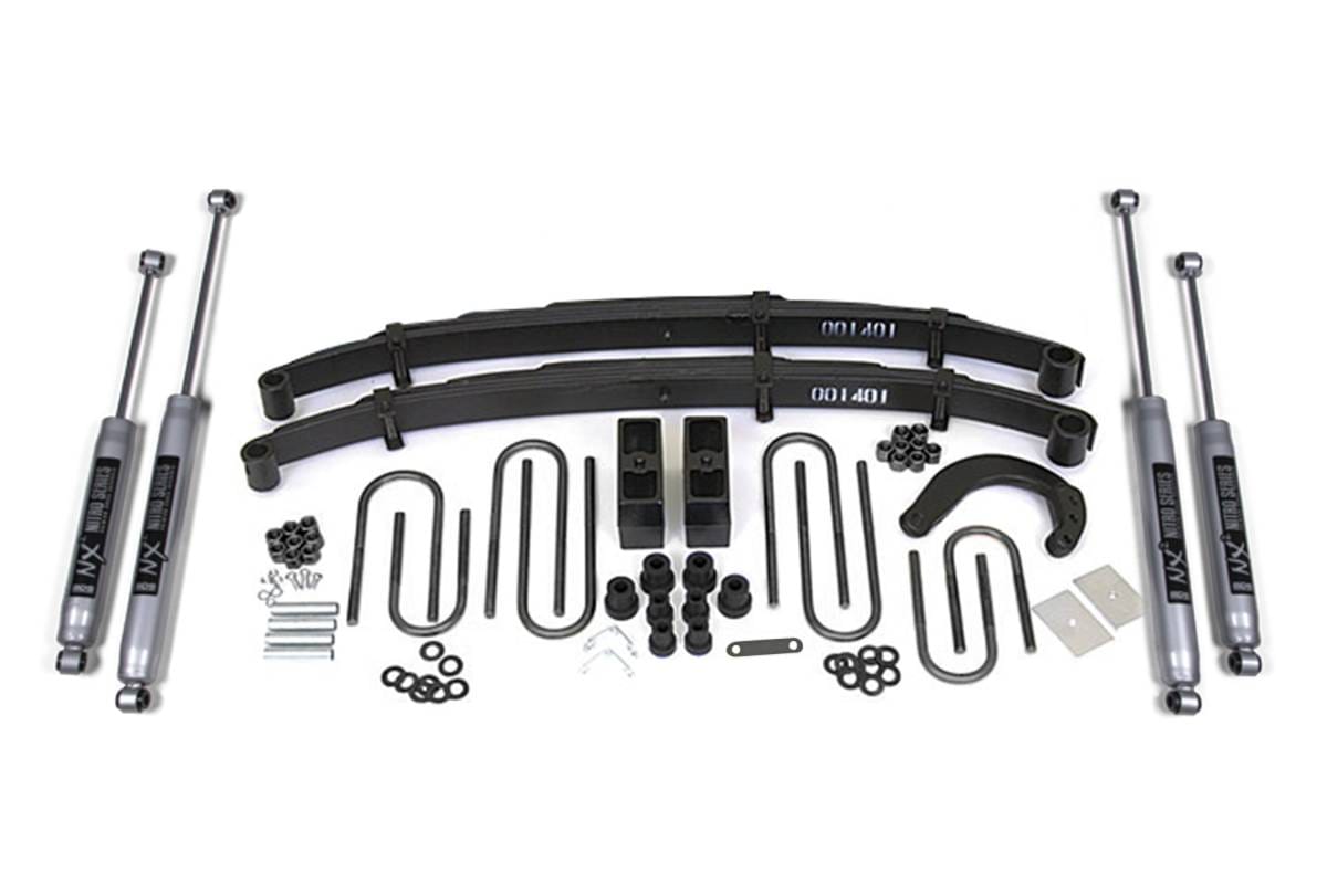 4 Inch Lift Kit | Chevy/GMC 3/4 Ton Truck/Suburban (1973-1976) 4WD | Rear Leaf Springs | FOX 2.0 Performance Series | BDS Suspension